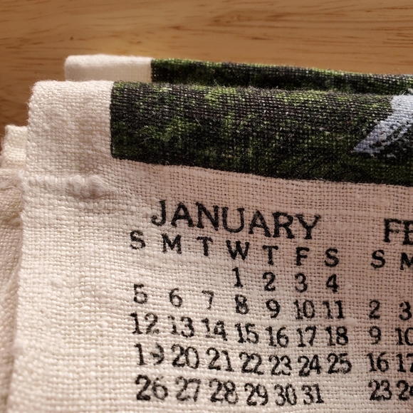 Vintage 1986 Linen Wall Calendar Golden Gate Bridge San Francisco Tea Towel - Picture 12 of 12